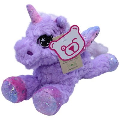 Landahl & Baumann Lila Einhorn mit Flügel & Glitzer, liegend Kuscheltier 25cm Ne