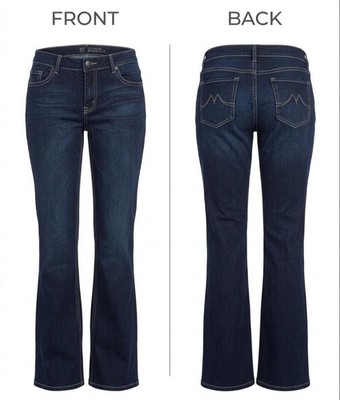   NY&C Bootcut Low Rise DARK Blue Jeans Womens Denim Blue 09-13  