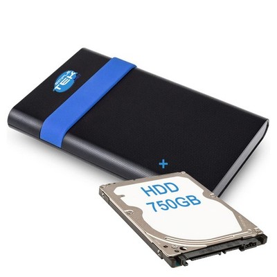 External Box 2.5'' With 750Gb Preinstalled Sata Hdd Usb 3.2 Enclosure 6Gbp