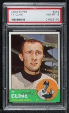 1963 Topps Ty Cline #414 PSA 8 2jq