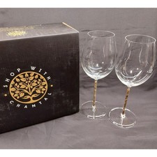 Crystal Infused Wine Glasses ~ Set Of 2 ~ High Quality Borosilicate Glass