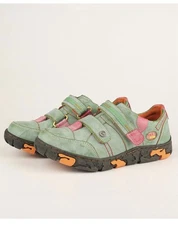 TMA EYES Women's Size 8 Leather Soft Sole Non-Slip Lace-up Walking Shoes