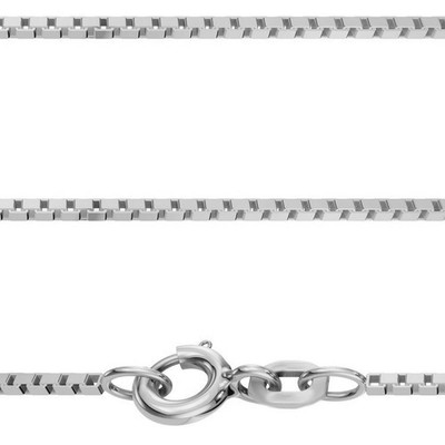 Echt Silber 925 Juwelier Venezianer Venezia Collier Kette Stärke 1 mm rhodiniert