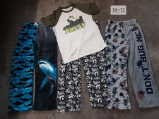 BUNDLE OF BOYS MIXED PAJAMA PJ LOT  NAME BRANDS SZ 10-12
