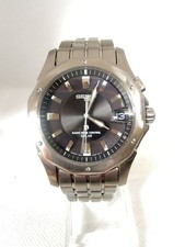 Seiko Brightz 7B22-0AC0 Titanium Radio Solar Watch Used Working