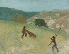 Pedro Figari  Art Poster or Canvas Print "CAZA"