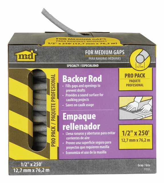 Caulk Backer Rod 1/2in X 250ft No 71551 M D Building Products 3pk for sale online eBay
