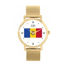 Toff London TLWS-80881 Ladies Moldova Flag Watch