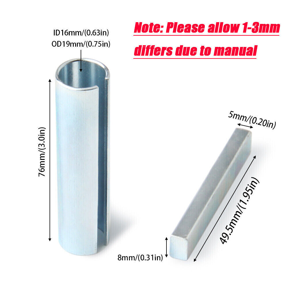 5/8"x3/4" Shaft Adapter Pulley Bore Reducer Sleeve Bushing Sheave Key