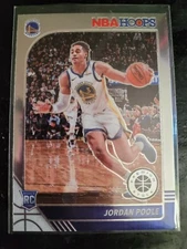 Jordan Poole 2019-20 NBA Hoops Premium Stock Rookie RC Card #223