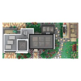 MOC-151755 Modern Glass Villa Architecture Model 4759 Piece Christmas Gift