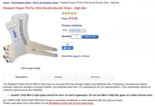 Reisport Hyper ProTec Elite Double Buckle Grips - High Bar, Size 1