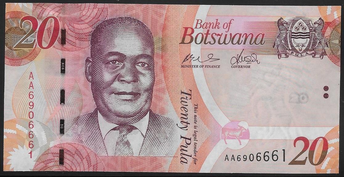 Botswana 20 Pula 2009-14 Unc