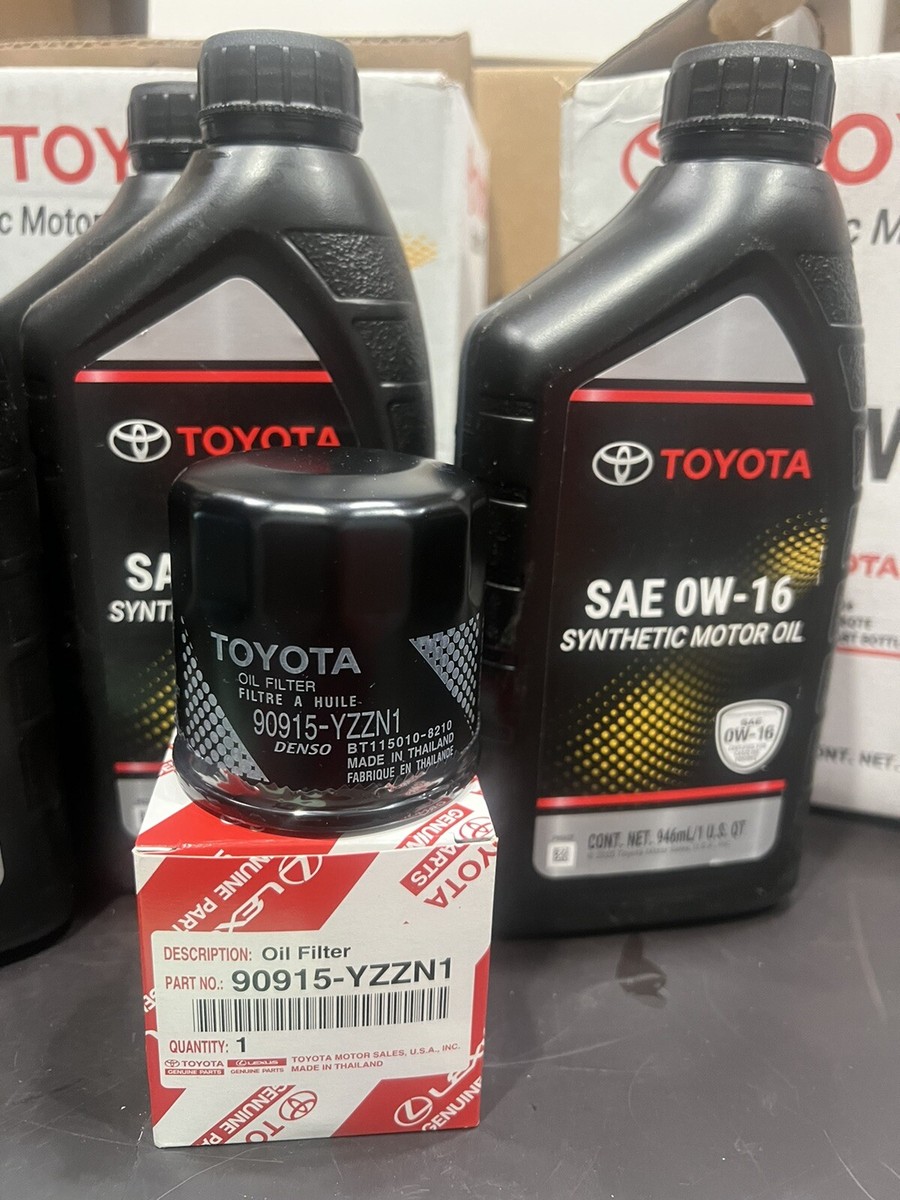 Synthetic Motor Oil SAE 0W-16 Fit Toyota/Lexus Genuine 5 Qts With