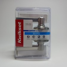 Kwikset Microban Bed Bath Door Lever Satin Nickel Reversible