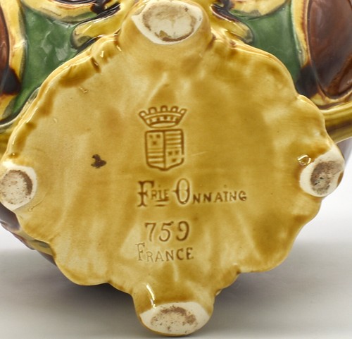 Onnaing cache-pot barbotine Juliana n°759 french Onnaing slip planter - Imagen 10 de 10