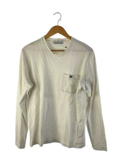 STONE ISLAND/14SS/MARINA/Long sleeve T-shirt/M/Cotton/WHT/Plain