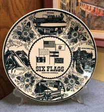 Vintage Six Flags Over Mid-America Collector Plate 10” Ironstone Made in USA