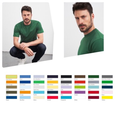 James Nicholson Herren Unisex T-Shirt Kurzarm JN002 Round-T Heavy S bis 5XL Uni