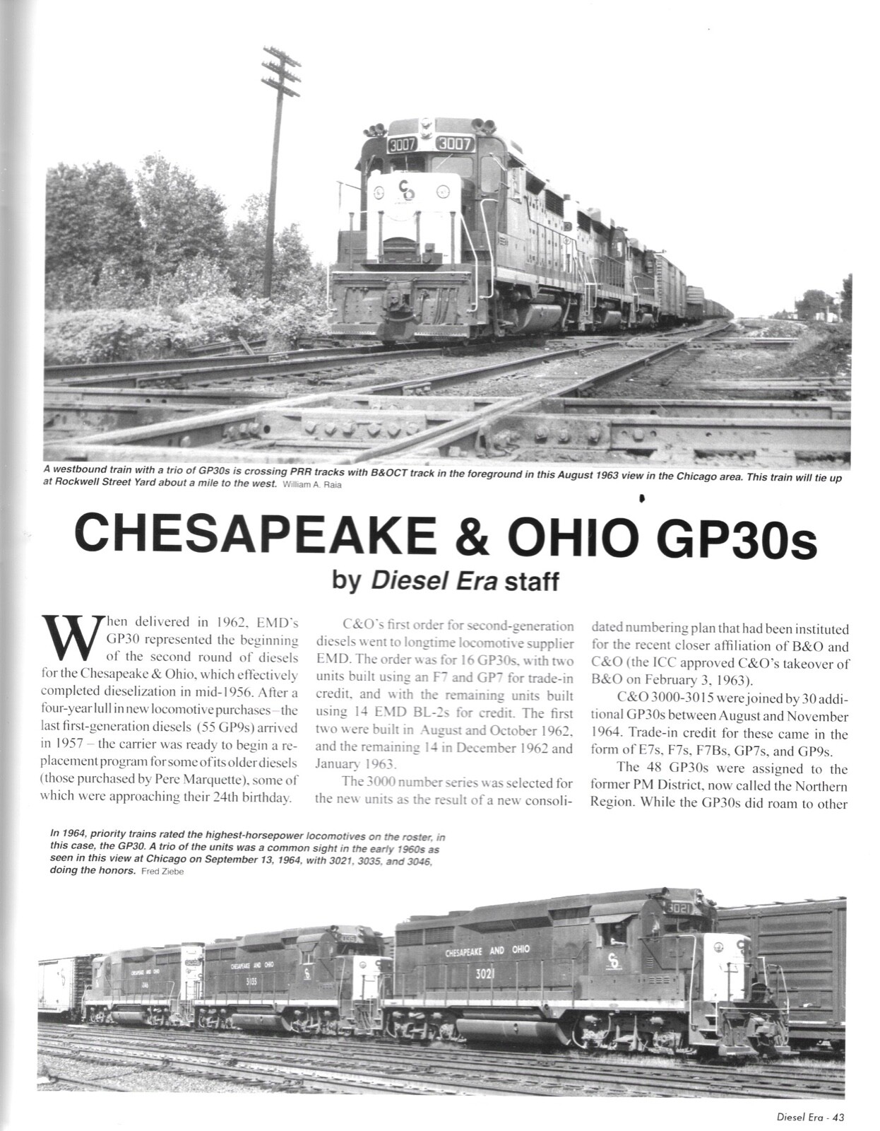 Diesel Era Nov.15 GP9 St. Louis Cotton Belt Oakways SD60 Santa Fe SD39