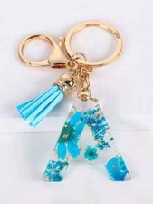 Tassel  Letter Charm Keychain
