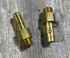 X2 VINTAGE BIKE BICYCLE PUMP HOSE BRASS ADAPTOR FLOOR PUMP FRAME PUMP 5/16-24Tpi