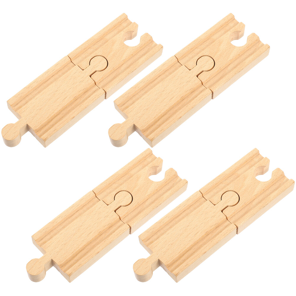 8pcs Train Toy Train Accessory Train Sets Wooden Train Tracks