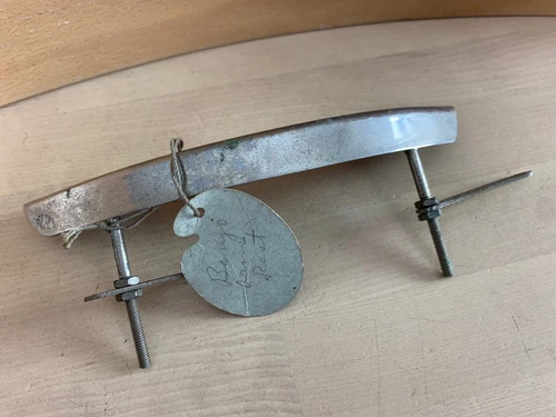 ELTON 20s 30s 40s Vtg Banjo Arm Rest Horseshoe Bracket Part Nickel NOS Armrest