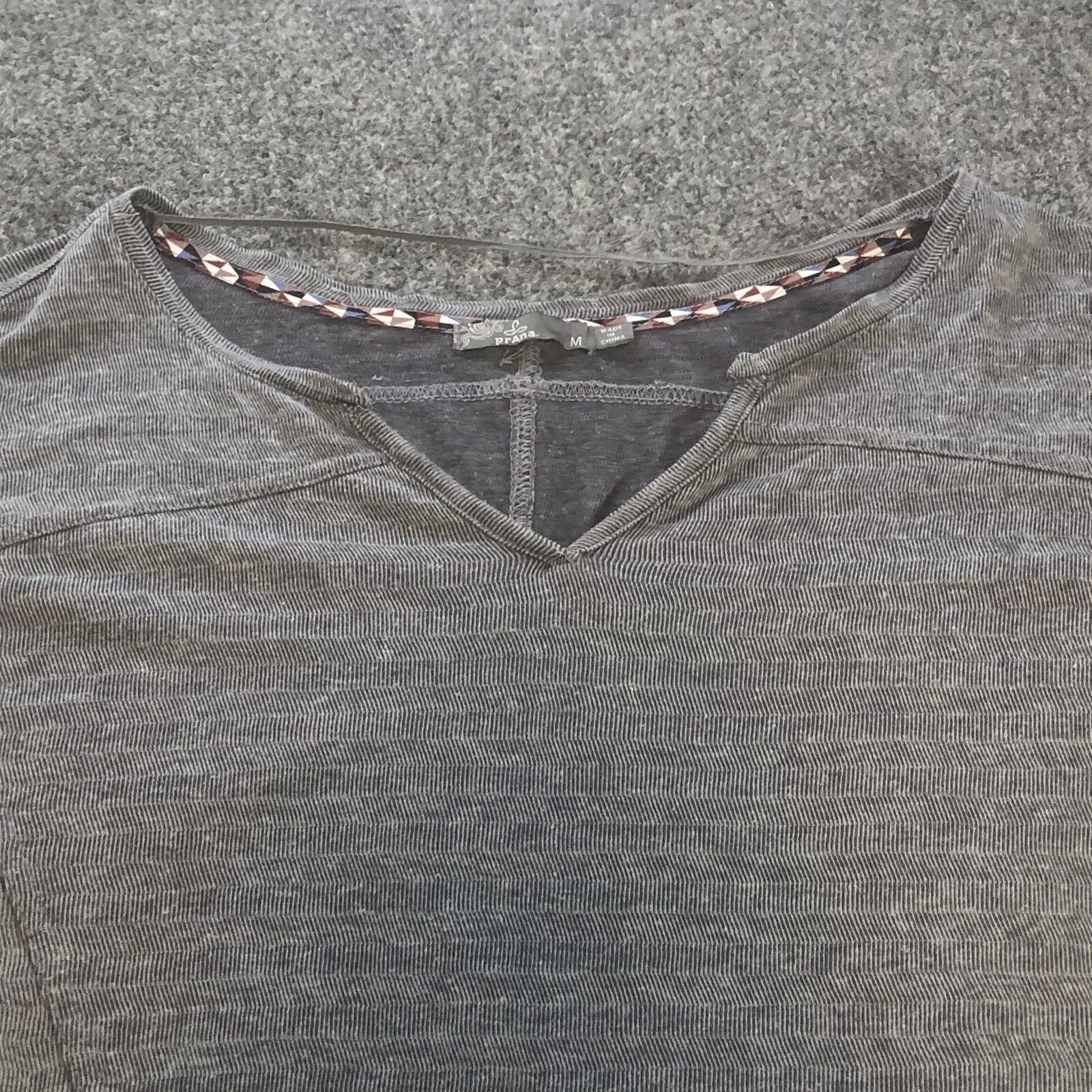 prana gladis top organic cotton hemp raglan sleeve v neck knit shirt