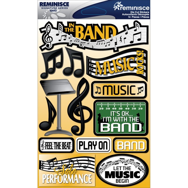 Reminisce Band Music Marching Dimensional 3d Scrapbook Stickers for