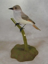Ash-throated Flycatcher  Original Wood Carving