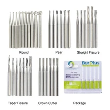 Wave Dental Burs FG 330 557 4 6 Carbide Burr Friction Grip Round Pear High Speed