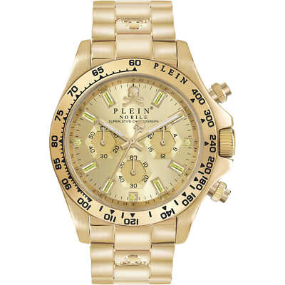Herrenuhr PHILIPP PLEIN NOBILE PWCAA1121 Chrono Edelstahl Golden