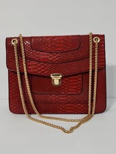Mellow World Women's Red Snake Print Satchel