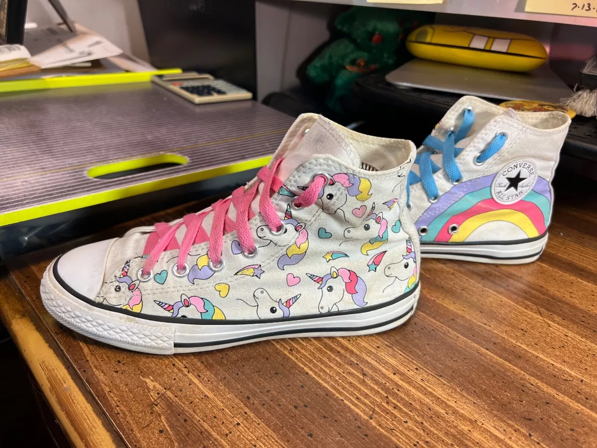 Girls unicorn cheap converse