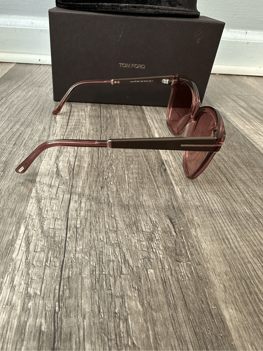 TOM FORD LUCIA PINK TRANSPARENT ACETATE SUNGLASSES $495 NWT TOM FORD LUCIA PINK TRANSPARENT ACETATE SUNGLASSES $495  main image 4
