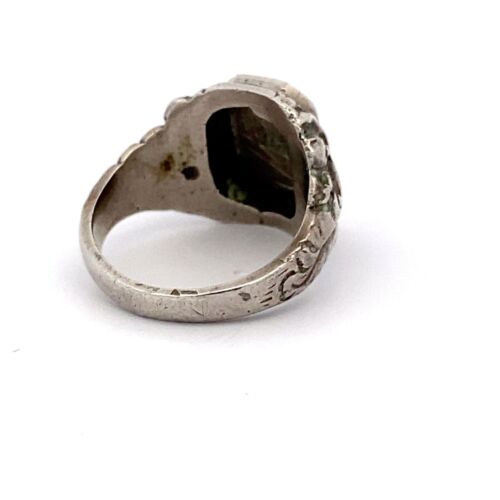 Patriotischer Division Schwert Ring aus 800 Silber Siegelring Monogramm WK2 - Bild 7 von 8