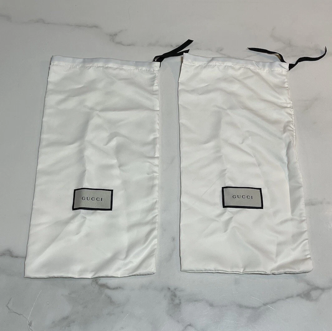 2 sacs à poussière Gucci sac à chaussures AUTHENTIQUE 17” x 8,5”