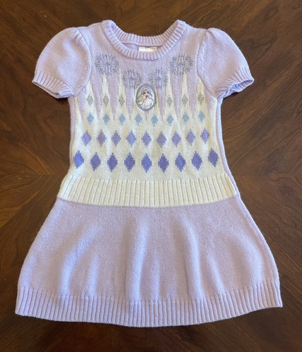 Mädchen Disney Elsa Kleid FROZEN II Flügelärmel Pullover Gr. 4-5 Lavendel & Glitzer - Bild 7 von 13