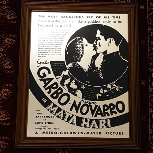 Movie Poster Mirror - Mata Hari - Starring Greta Garbo and Ramon ...