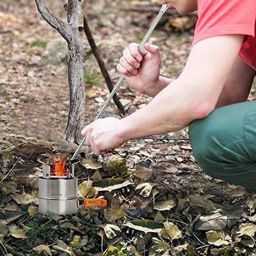 Outdoor Holzofen Backpacking Tragbar Survival Holzofen Campingkocher... - Bild 5 von 10