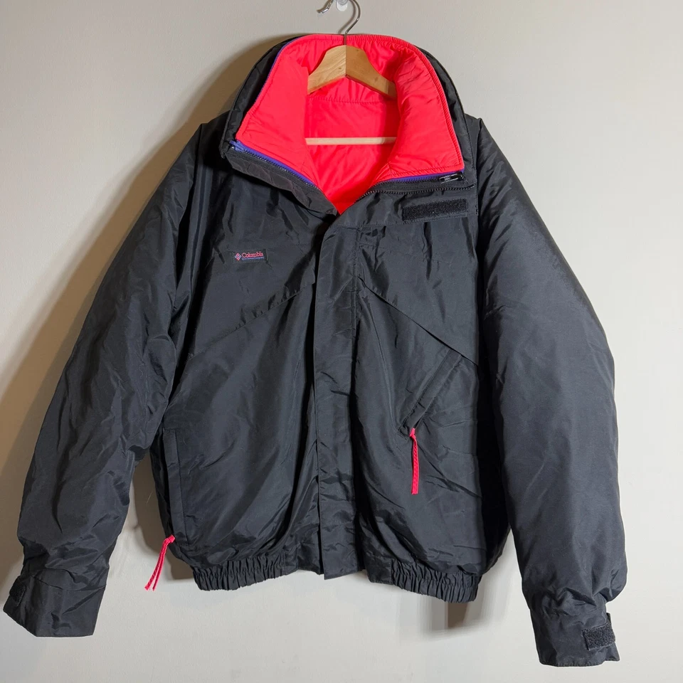 Vintage Columbia Whirlibird Radial Sleeve 3 in 1 Jacket Men's Large Black Neon - Image 4 of 4