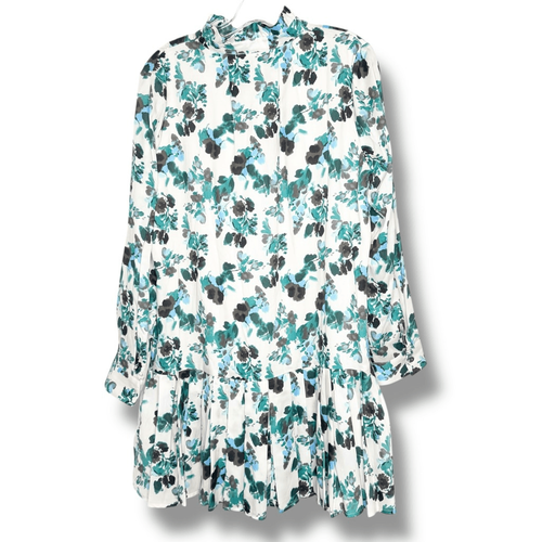 TUCKERNUCK Budding Bluebell Tate Camisa Vestido Cuello Volantes en Azul Flores Talla L - Imagen 9 de 12