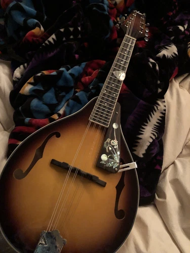Custom Sunburst Mandolin; Rosewood Pickguard Abalone Inlay, PRO setup upgrades