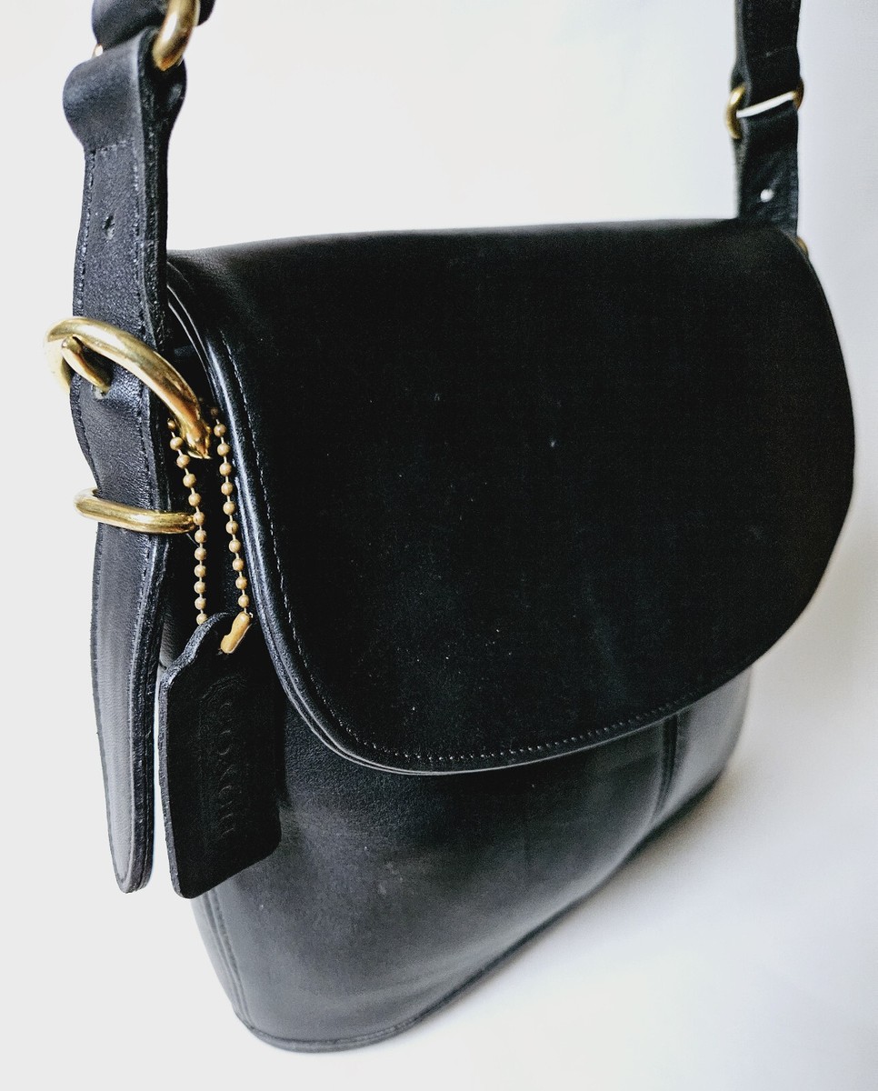 coachバック Extremely Rare Made In USA Old Coach 9806 Shoulder Bag Black