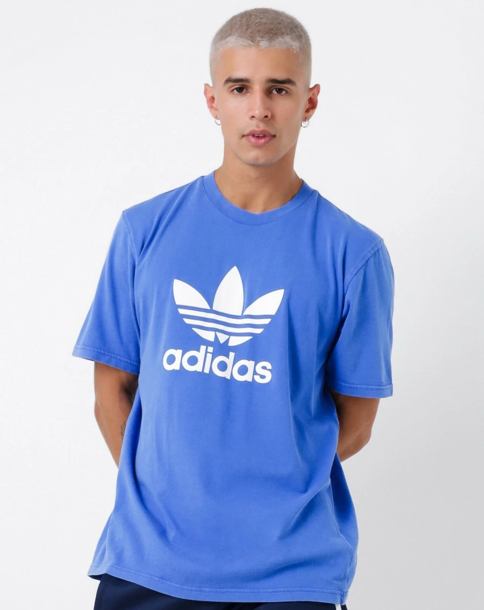 NEW MEN\'S ADIDAS ORIGINALS TREFOIL TEE SHIRT ~SIZE SMALL #CW0703 BLUE | eBay