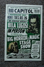 Bela Lugosi Live RKO Capitol Theatre Trenton Lobby Card Movie Poster 1950