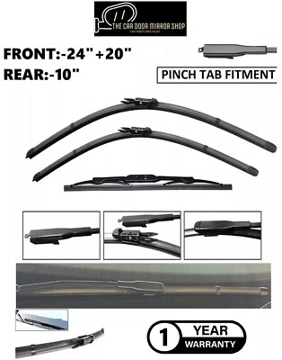 For Ford Kuga 2019-2024 Windscreen Wiper Blade Set Front 24'' 20'' Rear 10'' New