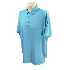 Callaway Men's Opti-Dri Short Sleeve Stretch Blue Stripe Golf Polo Shirt Large