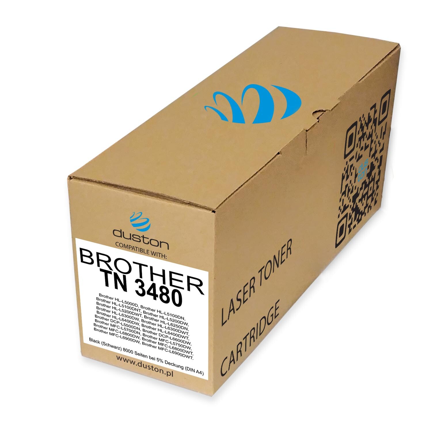 Brother toner TN3480 compatibile DCP-L5500 L6600 Duston Nero